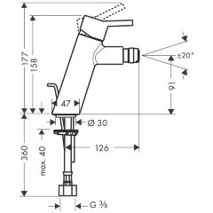 32240000 Talis Смеситель для биде, однорычажный