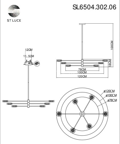 Потолочная люстра ST Luce SL6504.302.06