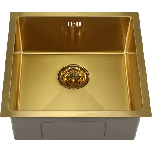 Мойка 4645 MELANA ProfLine 1,2/200 САТИН ЗОЛОТО врезная квадратная D4645HG