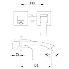 Смеситель Lemark Unit LM4526C для раковины, встраиваемый