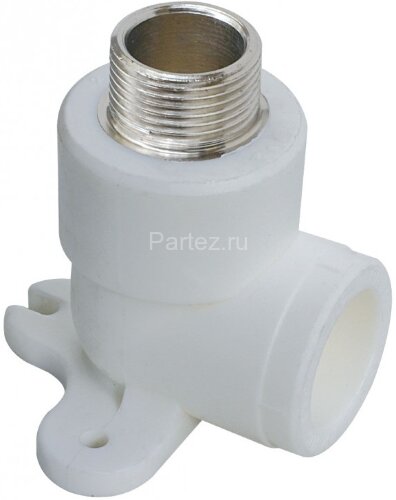 Угол комб. PPR-НР с креплением D20х1/2" Lammin