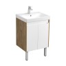 Тумба под раковину AQUATON Сканди 55 Doors универсальная, Белый/Дуб Рустикальный (1A278801SDZ90)