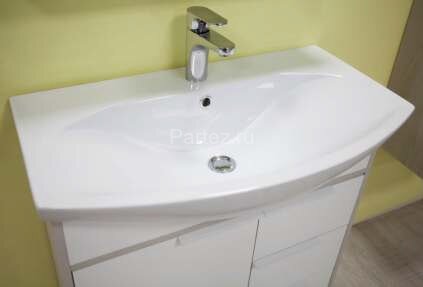 Тумба под раковину AQUATON РИКО 80 напольная, Белый/Ясень Фабрик (1A215401RIB90)