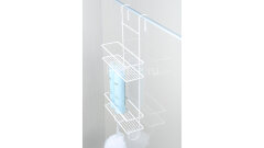 Полка корзина Fixsen подвесная, двухэтажная, белый (FX-740W-2)