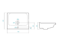Раковина Santek &quot;Миранда-70&quot;, белая (1.WH30.2.250)