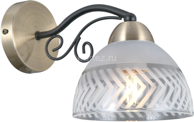 Бра ILLUMICO IL0435-1WSQ-24 BK AB SPICA