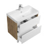 Тумба под раковину AQUATON Сканди 80 белый, дуб рустикальный (1A283001SDZ90)