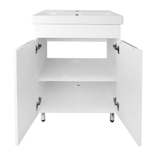 Комплект тумба Стиль- 60 "Соло" 600х470х890 напольная, фрезерованнй фасад, с раковиной Tempo 60 (CS0