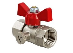 Кран шаровой для подключения манометра 1/2&quot;х1/2&quot; в-в баб. VALTEC