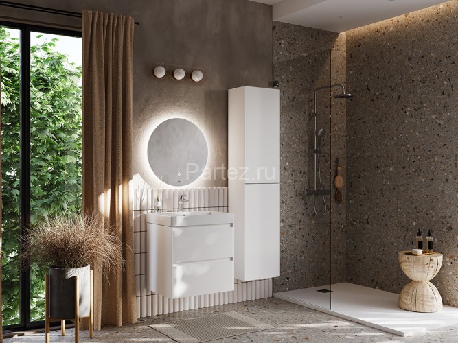 Тумба под раковину Roca Ona 600 подвесная, 2 ящика, белый матовый (A857613509)