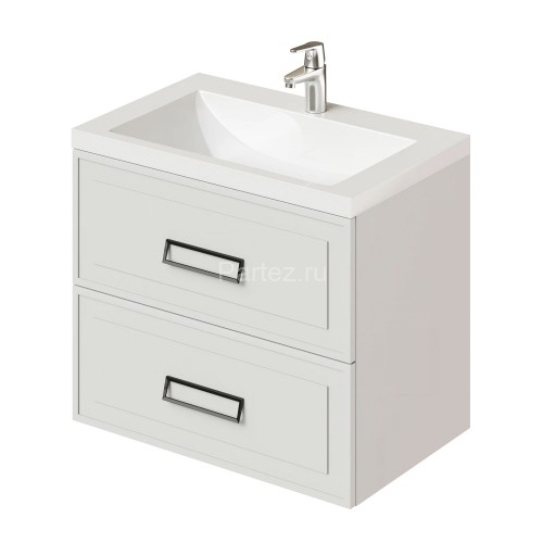 Комплект тумба Итана Pino 75 (744х474х640) подвесная, с раковиной Alisa 75, керамик (CS00090017)