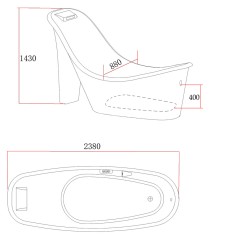 Акриловая ванна Gemy RF1253BG
