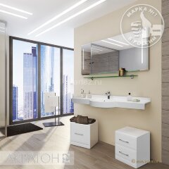 Раковина - столешница AQUATON Отель 1500, белая (1A70133NOT010)