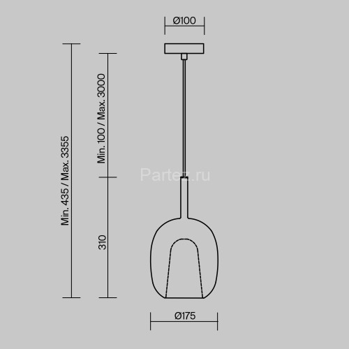 Подвесной светильник Maytoni MOD271PL-01W1
