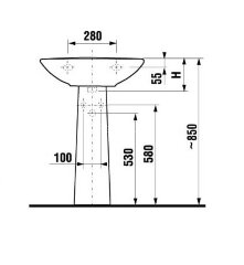 Пьедестал для раковины Jika ZETA белый (8.1939.0.000.000.9)