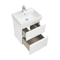 Тумба под раковину Roca Oleta 60 подвесная, 2 ящика, белый матовый (A857638501)
