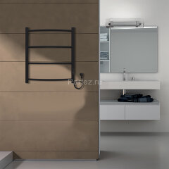 Полотенцесушитель электрический AZARIO VERONA 500/600 4 секции, диммер справа, черный (AZ04856B)