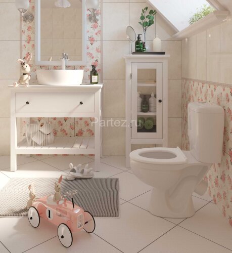 Унитаз-компакт КЕРАМИН Литл Alcadrain 300х580х710 мягкое сиденье, белый (CS00077200)