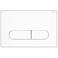 Кнопка смыва AZARIO NEW двойная, пластик, белый глянцевый (AZ-004.01)