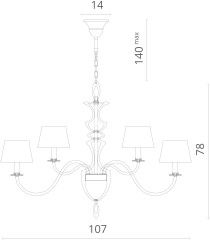 Подвесная люстра Divinare 6819/19 SP-12