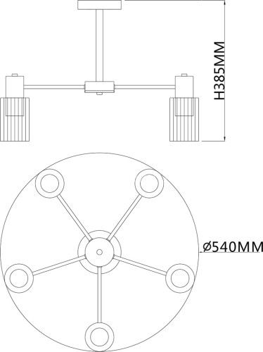 Потолочная люстра Escada 2120/5P Gold