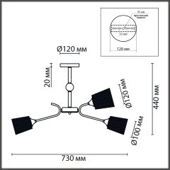 Потолочная люстра Lumion 8191/9C