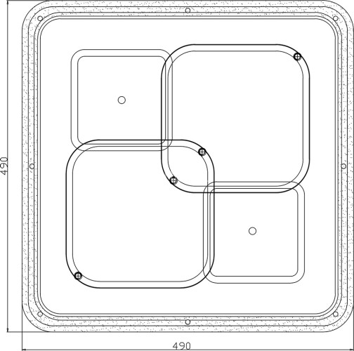 Потолочная люстра Escada 10235/4LED SQUARE