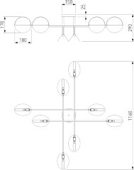 Потолочная люстра Eurosvet 70148/8