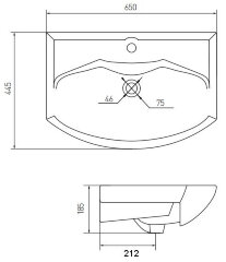 Раковина AQUATON SMILE 65, белая (1WH207782)