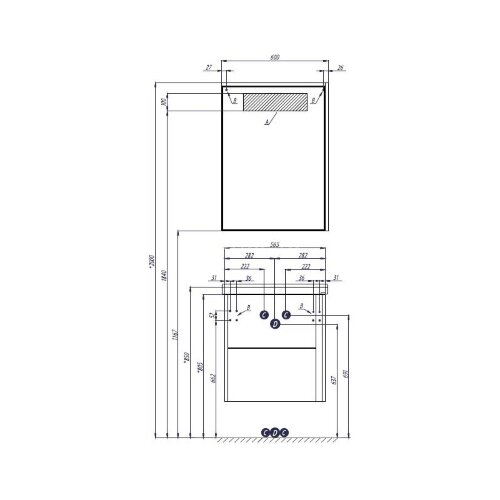 Зеркало-шкаф AQUATON Стоун 60 Сосна Арлингтон (1A231502SX850)