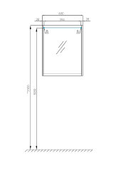 Зеркало-шкаф AQUATON Нортон 65 белое (1A249102NT010)