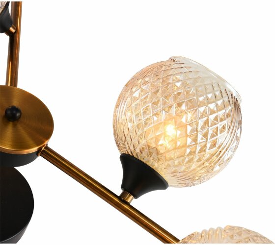 Потолочная люстра Reluce 11341-0.3-04 GOLD BRONZE+BK