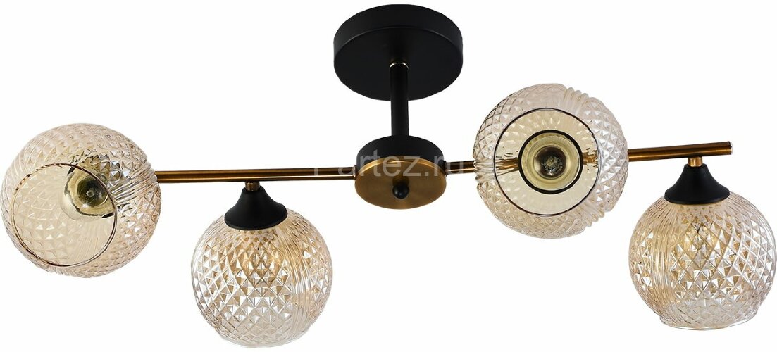 Потолочная люстра Reluce 11341-0.3-04 GOLD BRONZE+BK