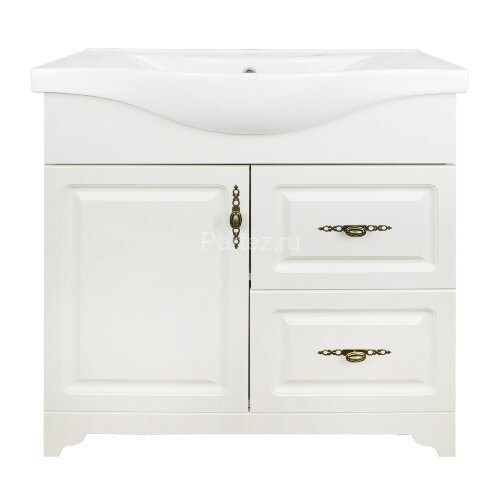 Комплект тумба Loranto Janet 80 800х455х840 напольная, с раковиной Basic 80 ольха (CS00089897)