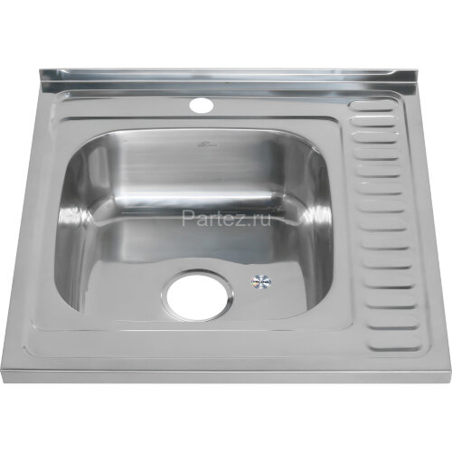 Мойка 6060 L MELANA 0,6/160 накладная прямоугольная с сифоном (015/2 L *10)