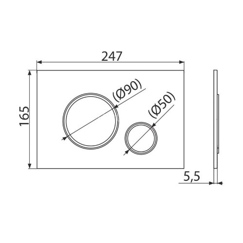 Кнопка смыва Alcadrain, белый/золото (M775)