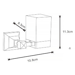 Стакан стеклянный AZARIO ALTRE черный матовый (AZ96006B)