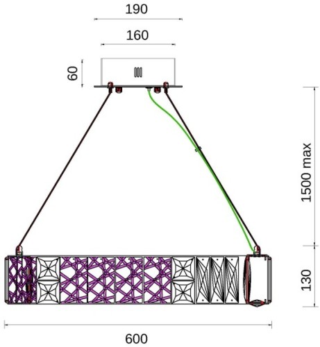 Подвесная люстра Fluorite FL1057-6P