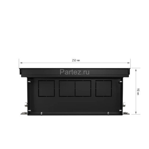 Конвектор внутрипольный Royal Thermo ATRIUM-110/250/2600-DG-U-BL