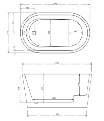 Акриловая ванна ABBER AB9277