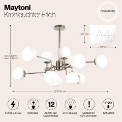 Потолочная люстра Maytoni MOD221-PL-12-N