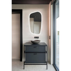 Зеркало AZARIO Madrid 487х900 с подсветкой, сенсорный выключатель с функцией диммера (AZ-Z-080CS)