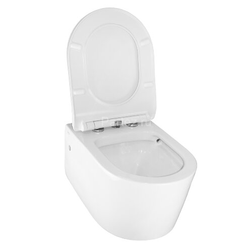 Унитаз подвесной Creo Ceramique RENNES 550х365х370, безободковый с тонким сидением микролифт (RE1100