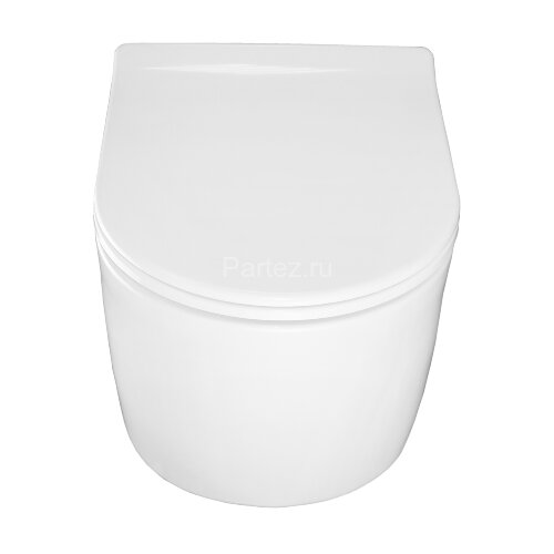 Унитаз подвесной Creo Ceramique RENNES 550х365х370, безободковый с тонким сидением микролифт (RE1100