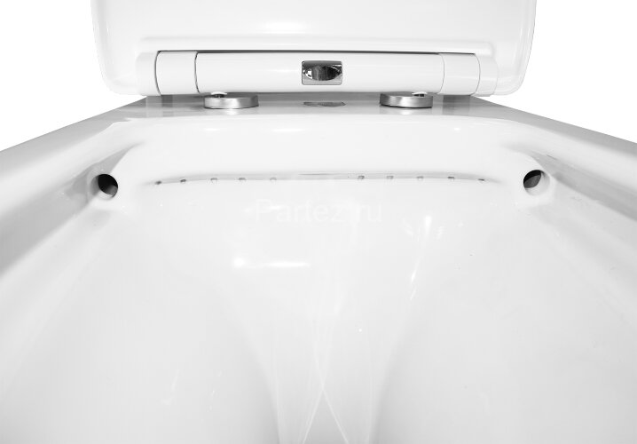 Унитаз подвесной Creo Ceramique RENNES 550х365х370, безободковый с тонким сидением микролифт (RE1100