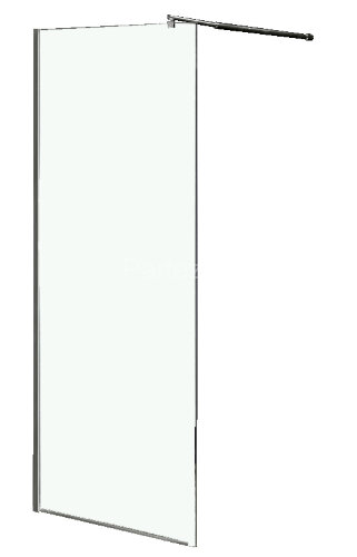 Душевая перегородка LORANTO Walk-in 120х200 регулируемый кронштейн 80-100, прозрачное стекло 8 мм, профиль хром (CS-L1020 120)