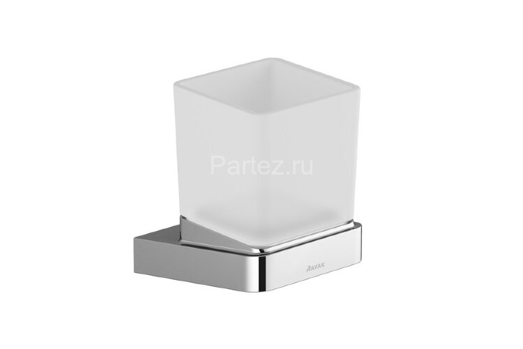 Стакан для зубных щеток Ravak 10° с держателем, хром (X07P321)