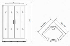 Timo Standart T-1109 P душевая кабина (90*90*220), шт