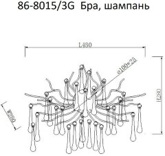 Бра Garda Decor 86-8015/3G