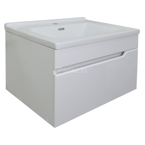 Комплект тумба Loranto Mari 60/1 600х50х435 подвесная с раковиной Lazio 61 (CS00085082)